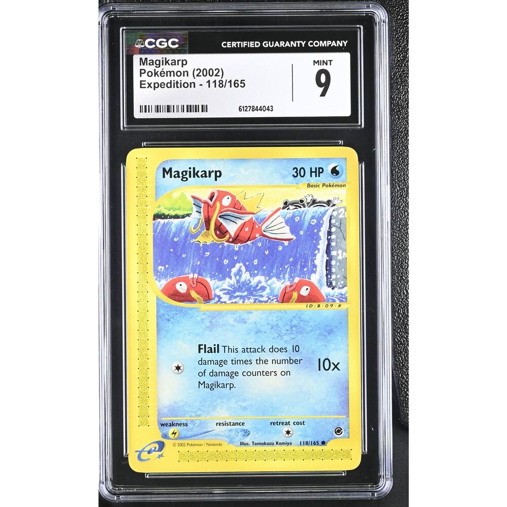 CGC 9 MINT Magikarp 118/165 Pokémon Expedition 2002 E-Reader Card Graded